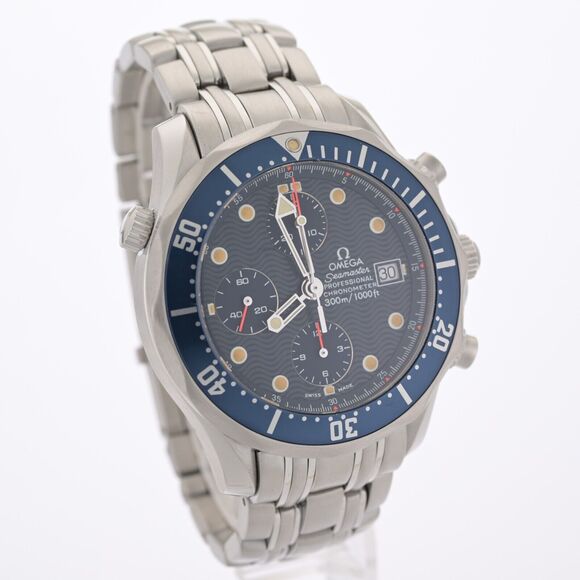 OMEGA Seamaster Diver 2599.8 Professional 41mm Chronograph Blue Men's Watch - Picture 11 of 13